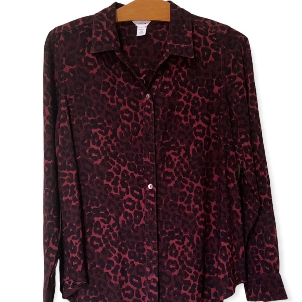 Intro PM Long Sleeve Leopard Print Blouse
